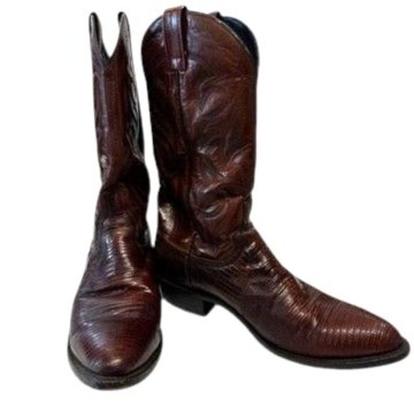 Dan Post men\'s Ringold Teju Genuine Lizard Skin Western Cowboy Boots, size 11 D main image 12